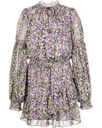 Ted Baker - Floral-Print Tiered Mini Dress - Lyst