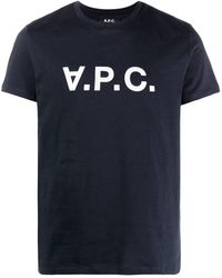 A.P.C. - Logo Print T-shirt - Lyst