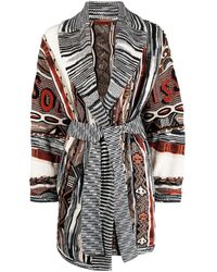 Missoni - Mixed Pattern Belted Cardi-coat - Lyst