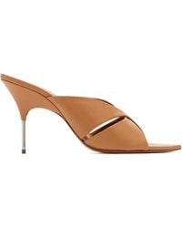 AMINA MUADDI - Cross-Strap Heeled Sandals - Lyst