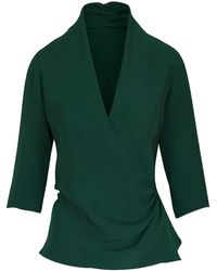 Peter Cohen - Blusa Drapeada Con Lazo - Lyst