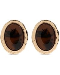 Self-Portrait - Hammered Tiger Eye Earrings - Lyst