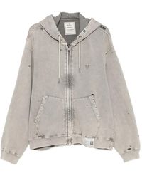 Maison Mihara Yasuhiro - Distressed-Effect Zip-Up Hoodie - Lyst
