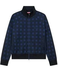 KENZO - Weave Jacquard Zip Track Jacket - Lyst