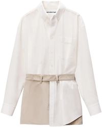 Alexander Wang - Layered Shirt Mini Dress With Tucked Detail - Lyst