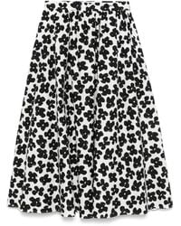 MSGM - Floral-Print Maxi Skirt - Lyst