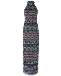Missoni - Long Dress With Halterneck And Sequins - Lyst