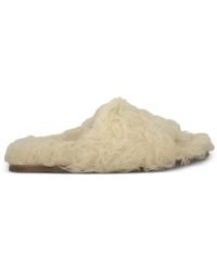 Red(V) - Open-Toe Shearling Sandals - Lyst