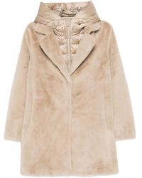 Bomboogie - Panelled Hooded Coat - Lyst