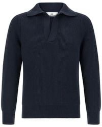 Riviera - Ribbed Polo Collar Sweater - Lyst