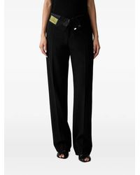 MM6 by Maison Margiela - Deconstructed-Waistband Tailored Trousers - Lyst