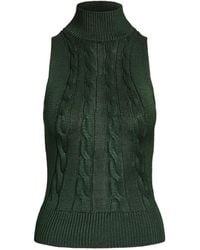 Ralph Lauren - Pullunder Mit Zopfmuster - Lyst