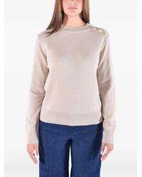 Barbour - Penny Button-Detail Crew-Neck Sweater - Lyst