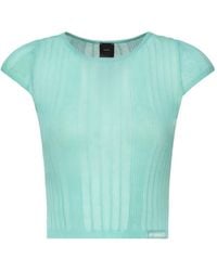 Pinko - Ribbed Crew-Neck Knit Top - Lyst