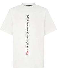Roberto Cavalli - T-Shirt Mit Drachen-Print - Lyst