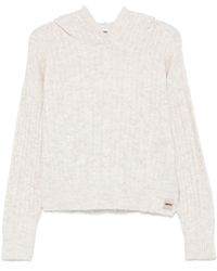DKNY - Cable-Knit Hoodie - Lyst