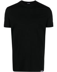 DSquared² - T-shirt Van Stretch-katoen Met Logopatch - Lyst