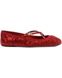 Dolce & Gabbana - Satin Ballerina Shoes - Lyst