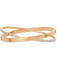 Tory Burch - Icon Pavé Double Bracelet - Lyst