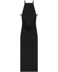 Courreges - Maxi-Jurk Met Gedrapeerd Detail - Lyst