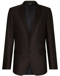 Dolce & Gabbana - Martini-fit Lamé Jacquard Silk Tuxedo Suit - Lyst