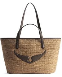Zadig & Voltaire - Wings Raffia Tote Bag - Lyst