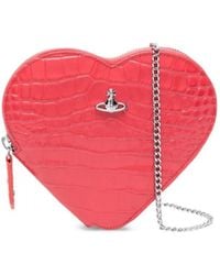 Vivienne Westwood - Heart-Shape Croc-Effect Crossbody Bag - Lyst