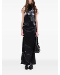 Ann Demeulemeester - Neckholder-Kleid mit Tauben-Print - Lyst