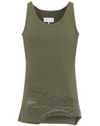 Maison Margiela - Haut Côtelé À Design Sans Manches - Lyst