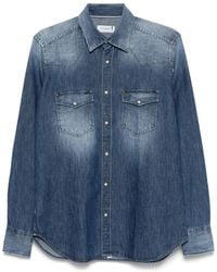 Tintoria Mattei 954 - Camisa vaquera con efecto lavado - Lyst