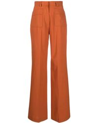 Fay - Pressed-Crease Palazzo Pants - Lyst