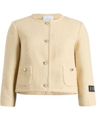 Patou - Collarless Tweed Jacket - Lyst