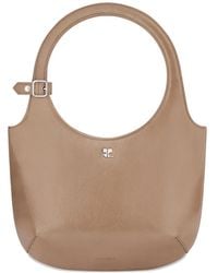 Courreges - Holy Leren Schoudertas Met Ronde Handgreep - Lyst