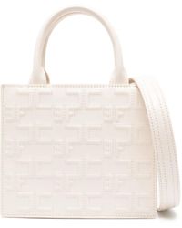 Elisabetta Franchi - Kleiner Shopper Mit Monogramm-Prägung - Lyst