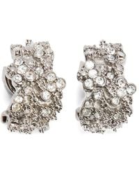 Jil Sander - Pendientes de aro con aplique de circonita - Lyst