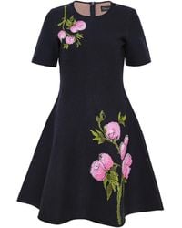 Oscar de la Renta - フローラル ミニドレス - Lyst