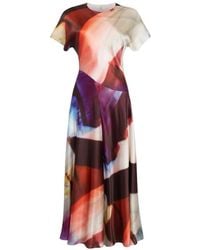 ROKSANDA - Adriana Printed Silk Midi Dress - Lyst