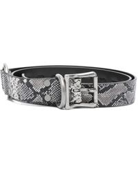 Martine Rose - Snakeskin-Print Buckle Belt - Lyst