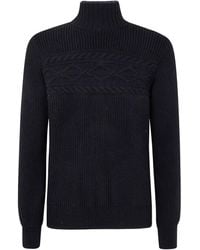 ZEGNA - Pure Wool Pearl Stitch High Neck - Lyst
