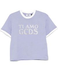 Gcds - 'Ti Amo Cgds' Glittered T-Shirt - Lyst