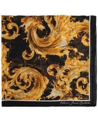 Versace Jeans Couture - Foulard En Soie À Imprimé Baroque - Lyst