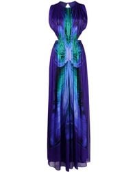 Alberta Ferretti - Chiffon Avondjurk - Lyst