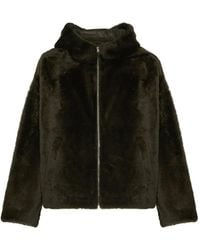 Yves Salomon - Hooded Shearling Jacket - Lyst
