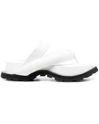 Jil Sander Leather Brogues in White | Lyst Canada