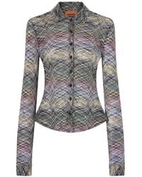 Missoni - Zigzag-Knit Button-Down Shirt - Lyst