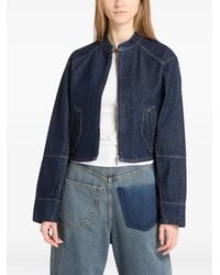 Calvin Klein - Zip-Up Denim Jacket - Lyst