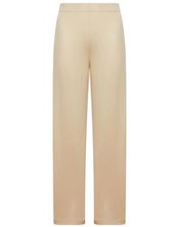 Max Mara - Silk And Cotton Fleece Trousers - Lyst