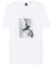 BOSS - Bat-Print T-Shirt - Lyst