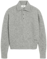 Ami Paris - Langärmeliges Ami Poloshirt - Lyst