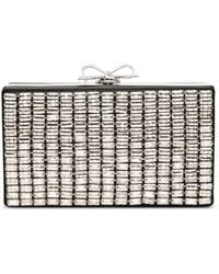 Self-Portrait - Bow Crystal-Embellished Clutch Bag - Lyst